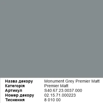 Текстура декору Monument Grey Premier Matt